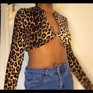 Cheetah print crop top